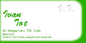 ivan tot business card